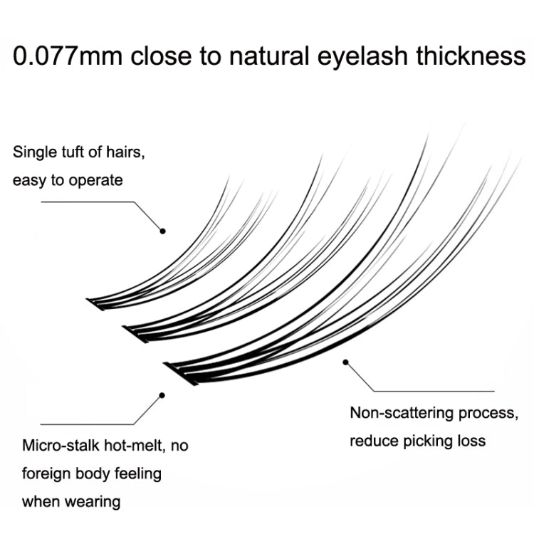 BQI B7229 Lightweight Natural Curling Three-dimensional Slim False Eyelashes, Style:, Type A+Fishtail (120PCS), Type A+Fishtail (200PCS), Type A+Fishtail+Undercib (200PCS)