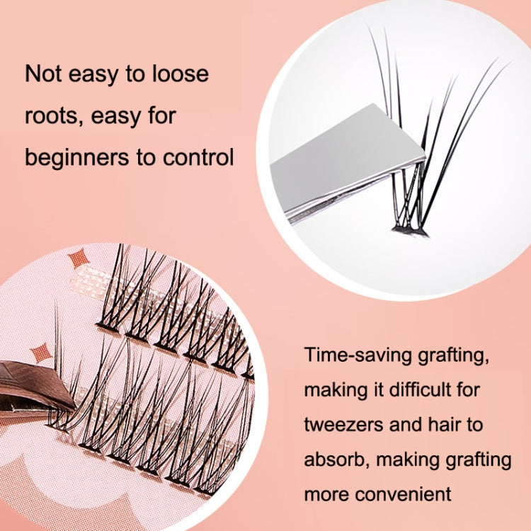 BQI B7229 Lightweight Natural Curling Three-dimensional Slim False Eyelashes, Style:, Type A+Fishtail (120PCS), Type A+Fishtail (200PCS), Type A+Fishtail+Undercib (200PCS)