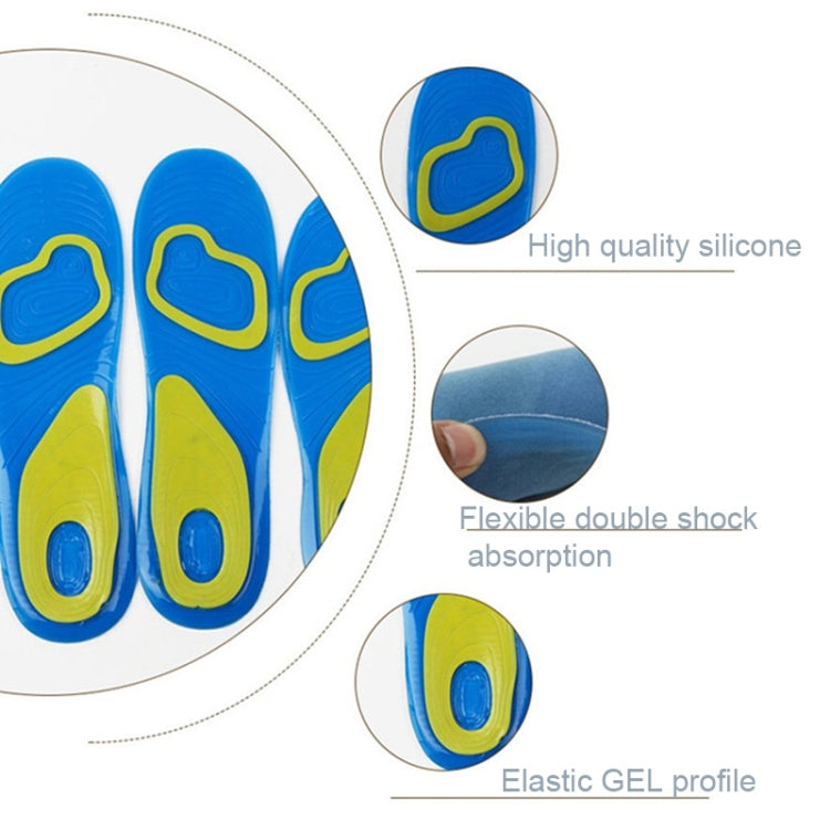 1 Pair Shock Absorption Silicone Gel Insole Arch Orthotic Pad,Size:, Female 38-42, Male 42-48