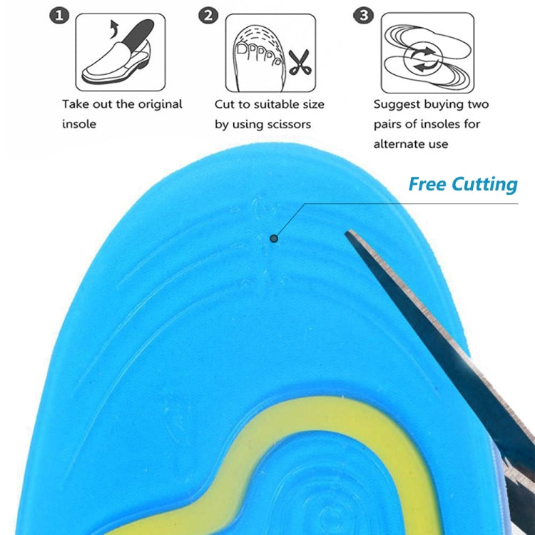 1 Pair Shock Absorption Silicone Gel Insole Arch Orthotic Pad,Size:, Female 38-42, Male 42-48