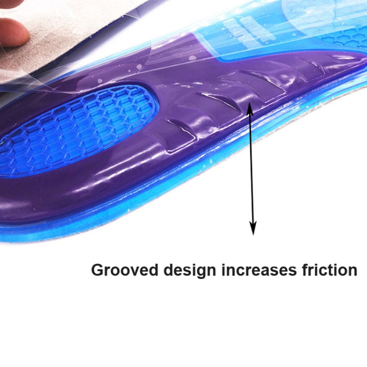 A210612 1 Pair TPE+GEL Insole Men and Women Honeycomb Shock Absorption Insole,Size:, Large, Medium, Small