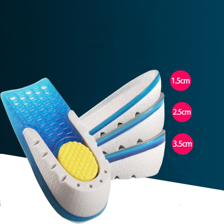 Silicone Honeycomb Shock Absorption TPE Heel Protection Pad Heightening Insole, Height 1.5 cm, Height 2.5 cm, Height 3.5 cm