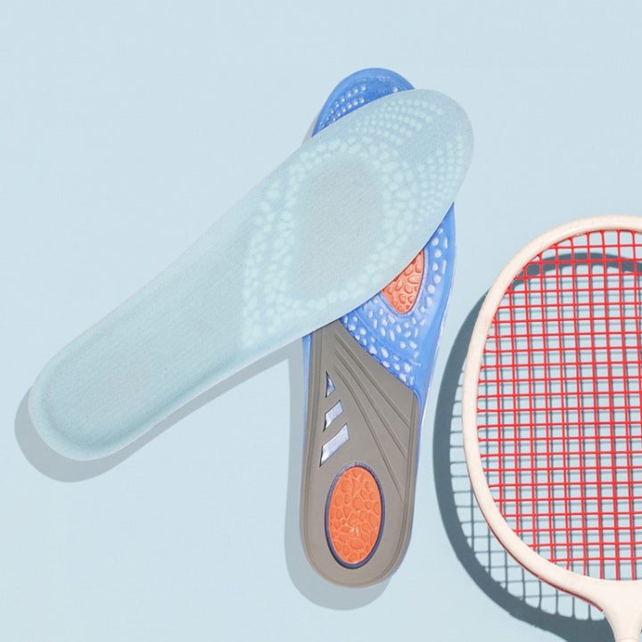 TPE GEL Sports Insole Shock-absorbing Sweat-absorbing Running Insole, Male 41-46, Female 35-42