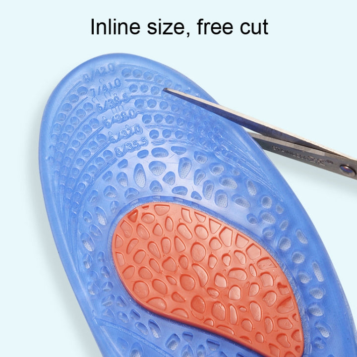 TPE GEL Sports Insole Shock-absorbing Sweat-absorbing Running Insole, Male 41-46, Female 35-42