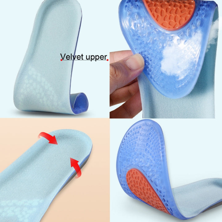 TPE GEL Sports Insole Shock-absorbing Sweat-absorbing Running Insole, Male 41-46, Female 35-42