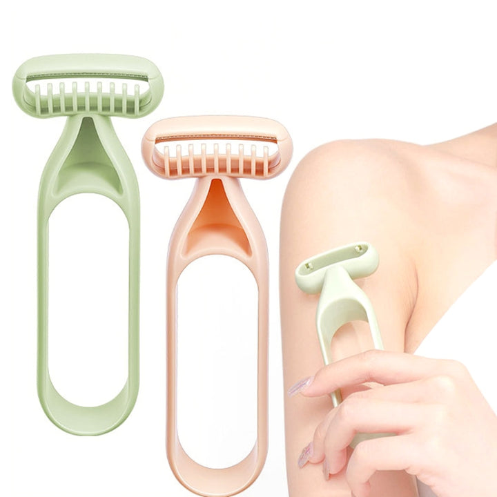 Sensitive Leg and Armpit Shaver Macro Blade Gentle Shaving Tool, Matcha Green, Natural Skin