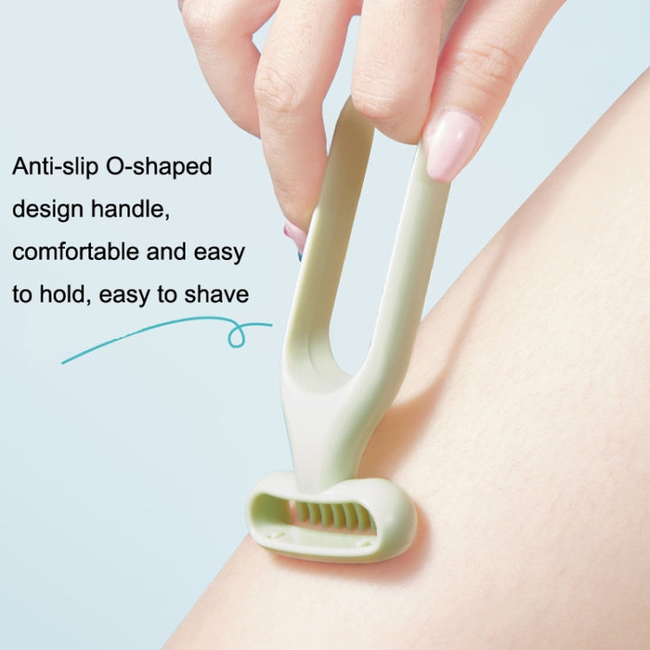 Sensitive Leg and Armpit Shaver Macro Blade Gentle Shaving Tool, Matcha Green, Natural Skin