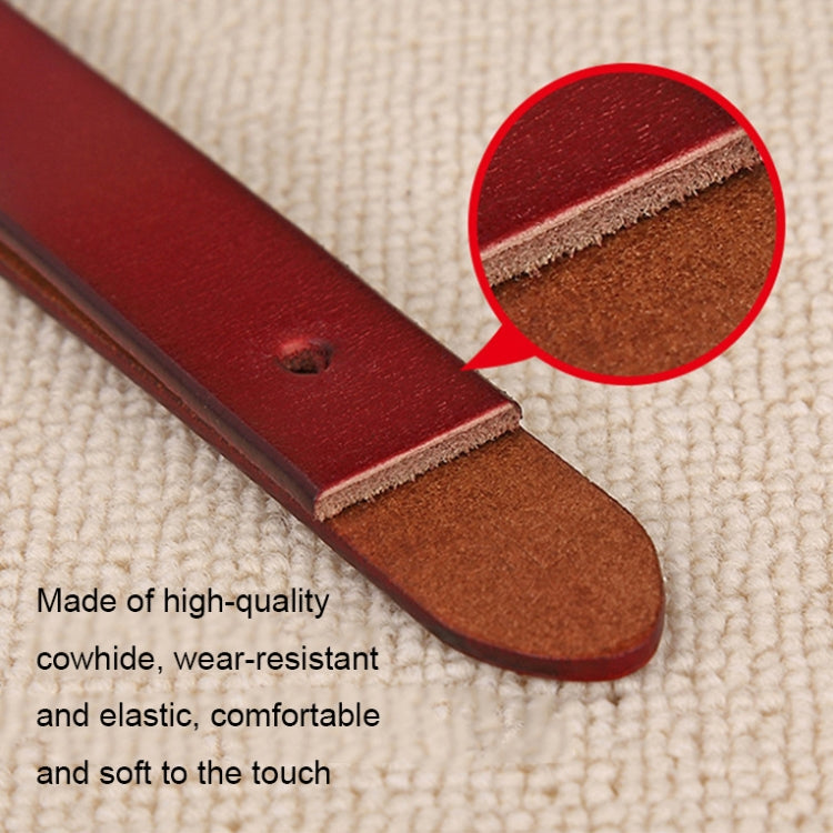 ZK--052 Soft and Wear-resistant Fine Cowhide Belt with Pin Buckle, Length:, 100cm, 105cm, 110cm, 115cm