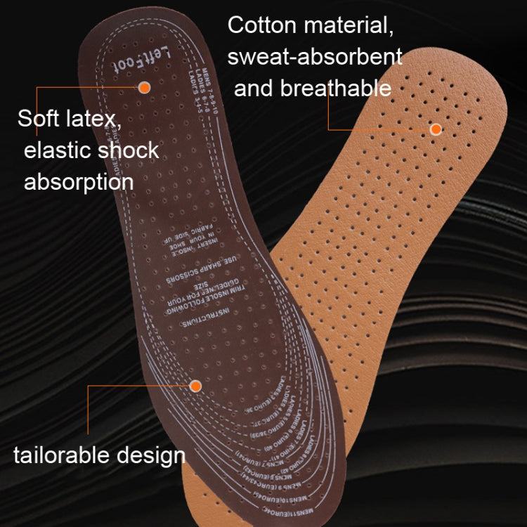 5 Pairs Unisex Perforated Latex Insole Sweat Absorbing Insole