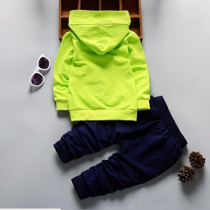 Spring Casual Children Letter Hooded Sweater Set, 80cm, 90cm, 100cm, 110cm, 120cm