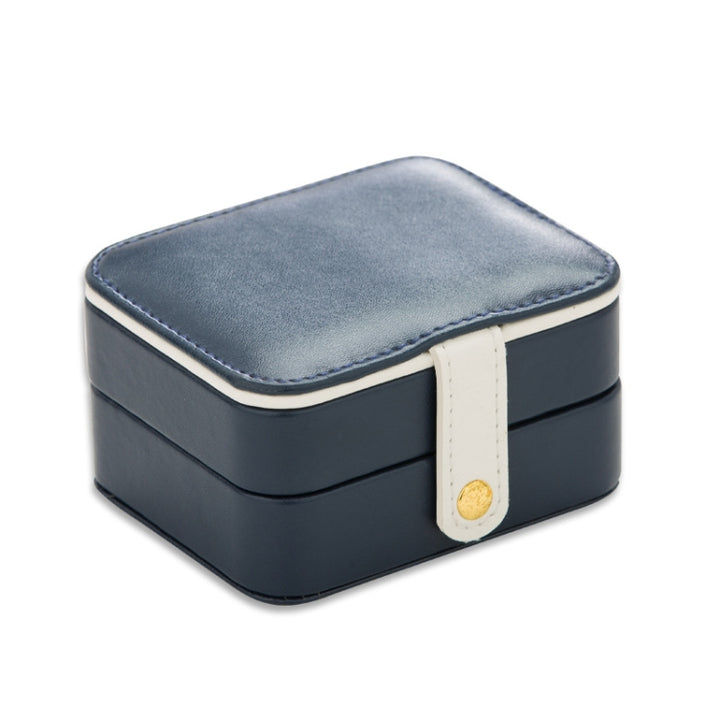 SH688-58 Square Double-Layer PU Earring Storage Jewelry Box, Double-Layer (White), Double-Layer (Navy Blue), Double-Layer (Pink), Double-Layer (Light Blue)