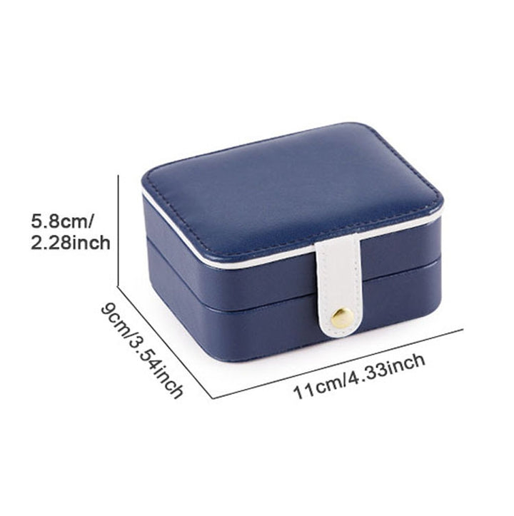 SH688-58 Square Double-Layer PU Earring Storage Jewelry Box, Double-Layer (White), Double-Layer (Navy Blue), Double-Layer (Pink), Double-Layer (Light Blue)