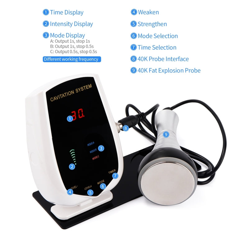 40K Cavitation Ultrasonic Body Slimming Machine Weight Loss Ultrasound Massager, US Plug, EU Plug, AU Plug, UK Plug