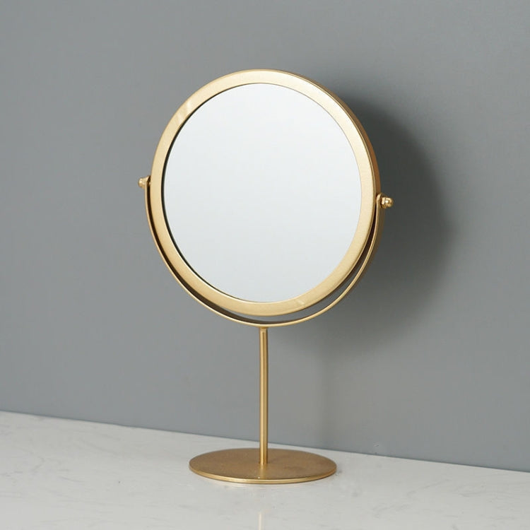 Desktop Makeup Mirror Simple Portable Mirror Rotating Dressing Mirror,Style:, Gold High Model, Gold Stand Model, Black High Model, Black Stand Model