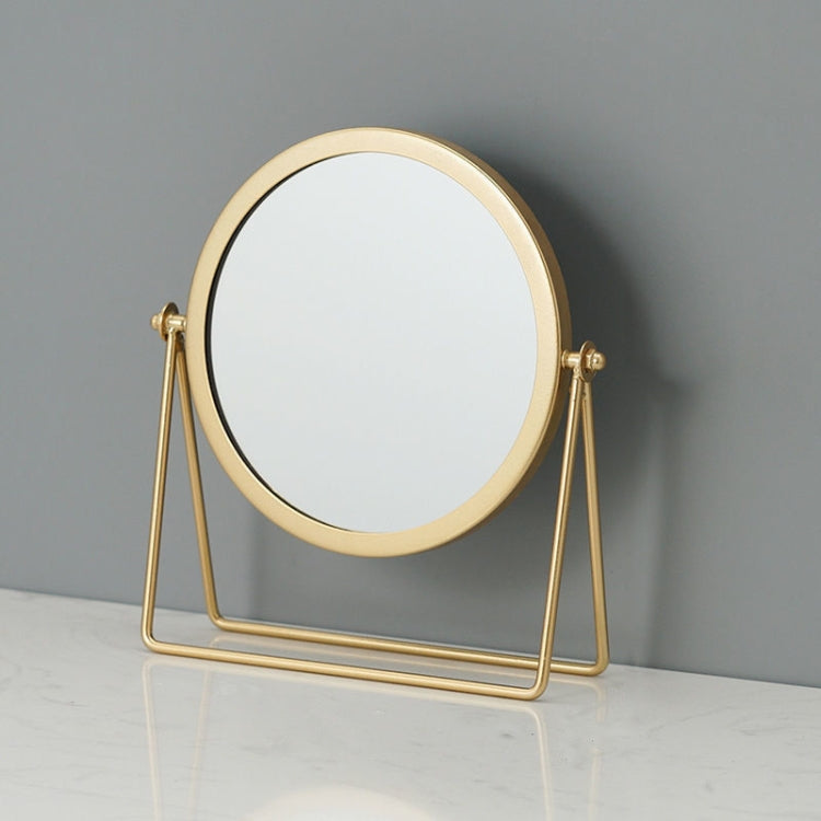 Desktop Makeup Mirror Simple Portable Mirror Rotating Dressing Mirror,Style:, Gold High Model, Gold Stand Model, Black High Model, Black Stand Model