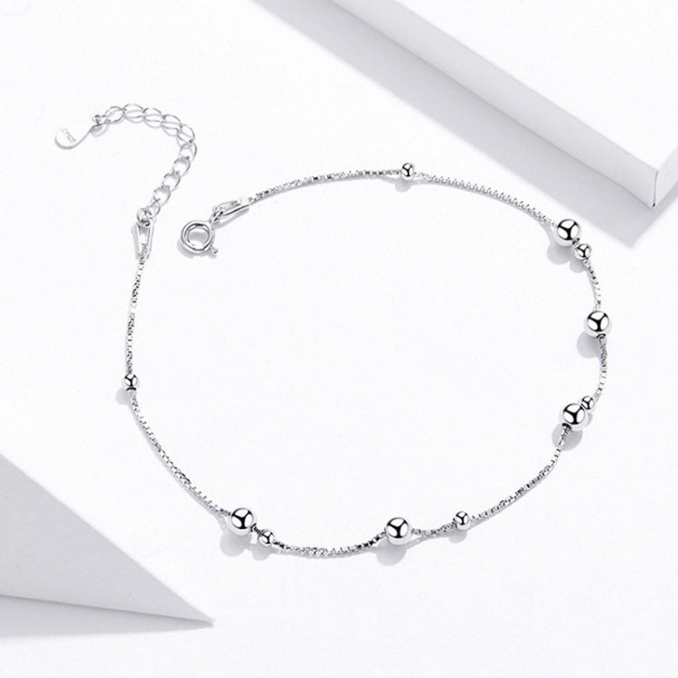 SCT005 S925 Silver Anklet White Gold Plated Anklet, SCT005