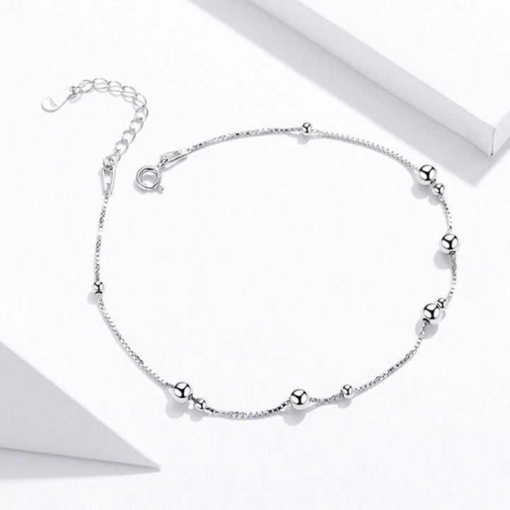 SCT005 S925 Silver Anklet White Gold Plated Anklet, SCT005