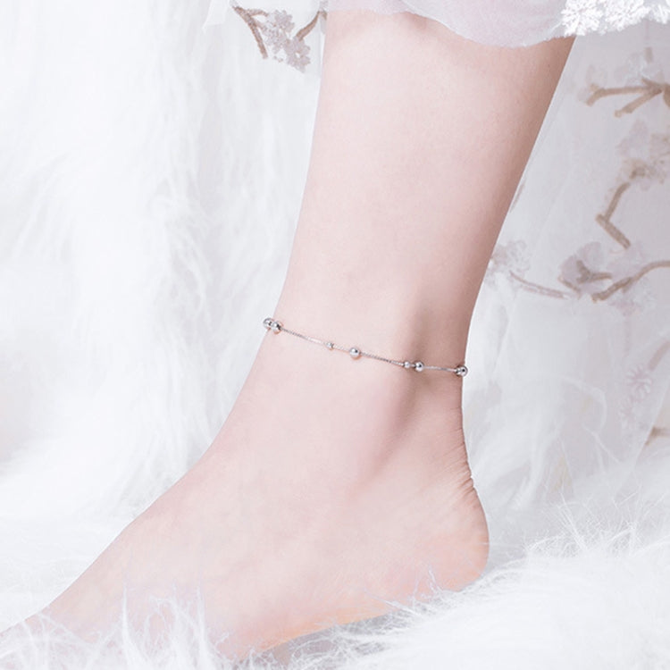 SCT005 S925 Silver Anklet White Gold Plated Anklet, SCT005