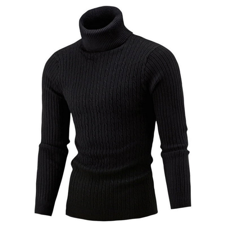 High-Collar Long-Sleeved Men Sweater Casual Thread Knit Clothes, M, L, XL, XXL, XXXL