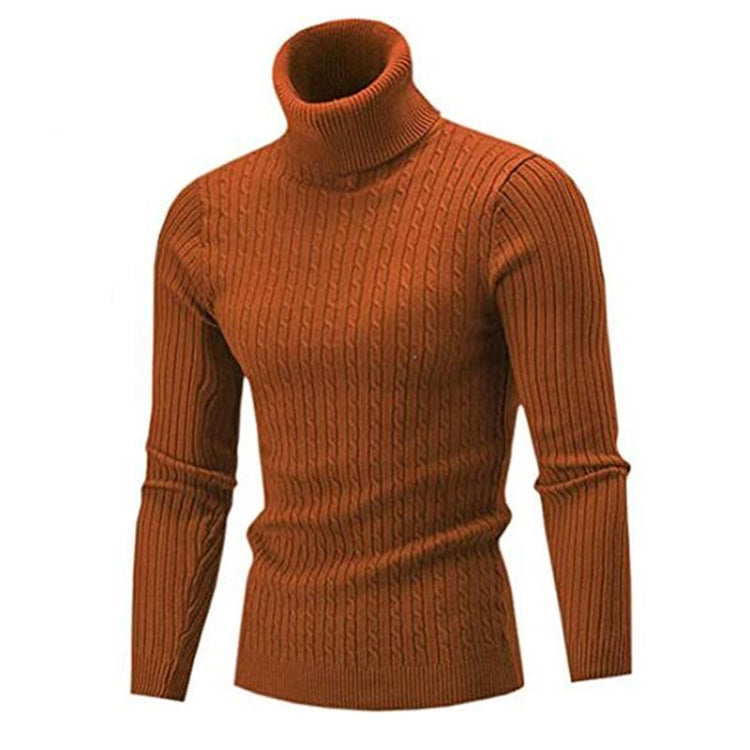 High-Collar Long-Sleeved Men Sweater Casual Thread Knit Clothes, M, L, XL, XXL, XXXL