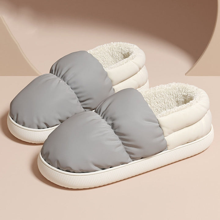 Winter Home Waterproof Thick-soled Cotton Shoes Plush Warm Cotton Slippers, 40-41, 42-43, 44-45, 36-37, 38-39