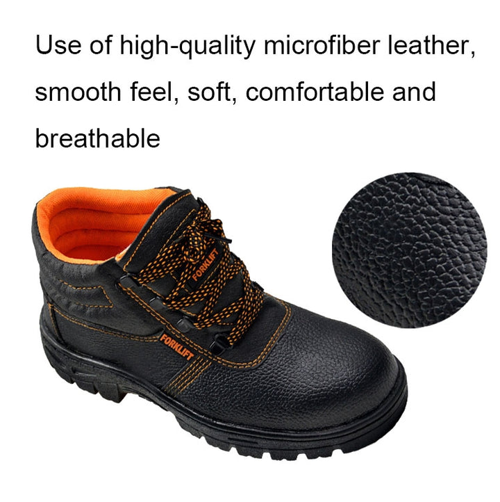 215 Microfiber Leather Anti-puncture Wear-resistant Work Shoes Smash-proof Oil-resistant Safety Shoes, Spec:, Low-top (38), Low-top (39), Low-top (40), Low-top (41), Low-top (42), Low-top (43), Low-top (44), Low-top (45), Low-top (46), High-top (38)