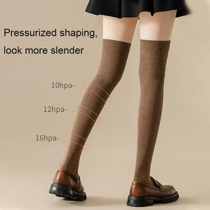 Autumn and Winter Skin-friendly Combed Cotton Compression Stockings