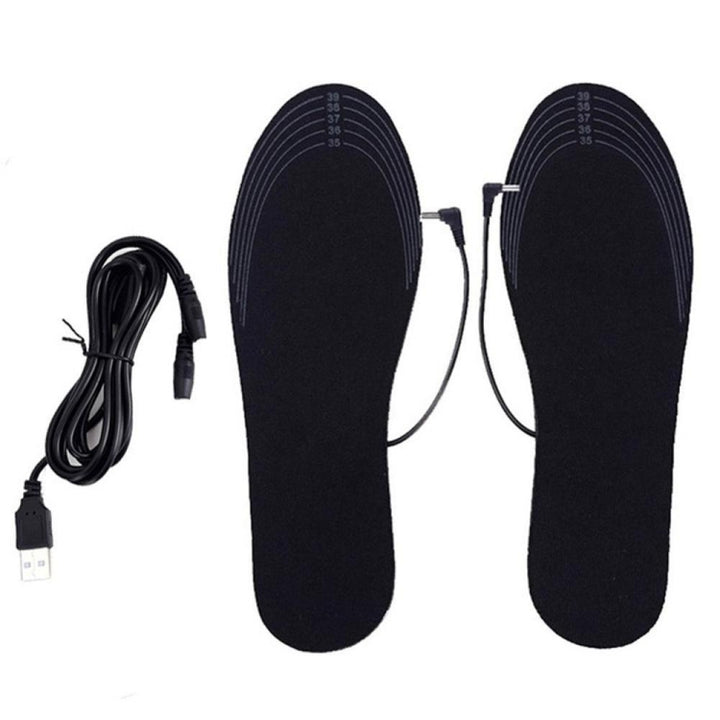 1 Pair USB Heating Insoles Washable Electric Heating Foot Warmer, Size 35-40, Size 41-46