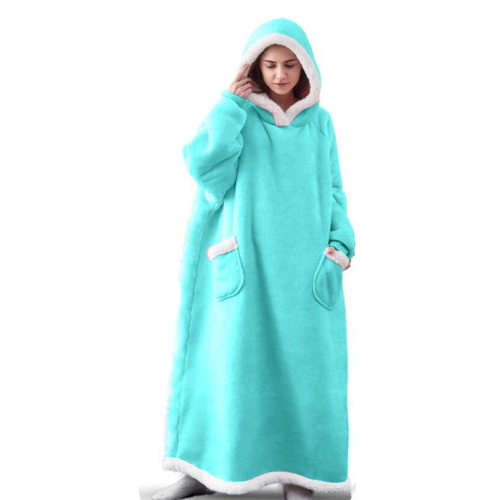 Wearable Flannel Blanket Hoodie for Adult Women and Men, Length 120CM, Length 150CM