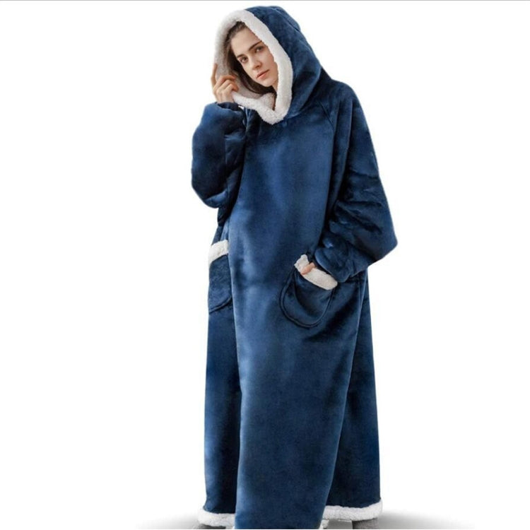 Wearable Flannel Blanket Hoodie for Adult Women and Men, Length 120CM, Length 150CM