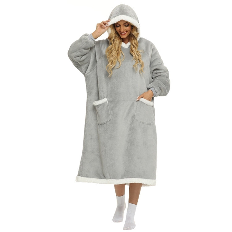 Wearable Flannel Blanket Hoodie for Adult Women and Men, Length 120CM, Length 150CM