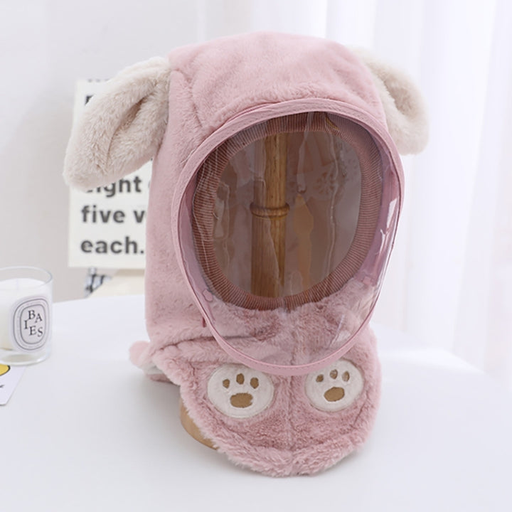 Winter Cute Rabbit Ears Kids Ear-Protection Hat with Removable Windproof Mask