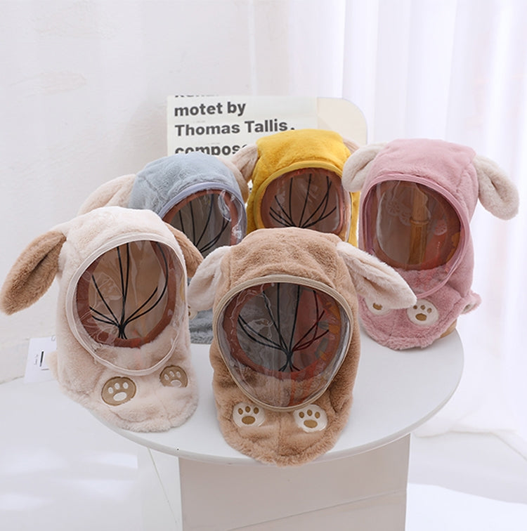 Winter Cute Rabbit Ears Kids Ear-Protection Hat with Removable Windproof Mask