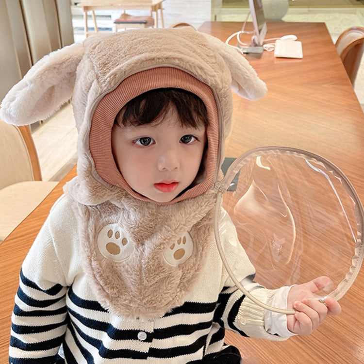 Winter Cute Rabbit Ears Kids Ear-Protection Hat with Removable Windproof Mask