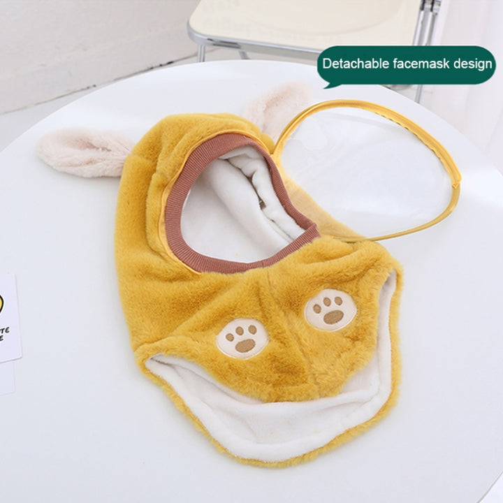 Winter Cute Rabbit Ears Kids Ear-Protection Hat with Removable Windproof Mask