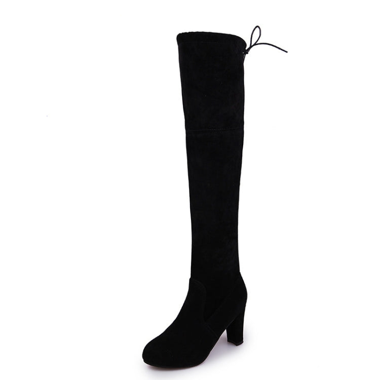 Ladies Over-the-knee Boots Frosted Leather Thick High Heel Boots, 42, 43