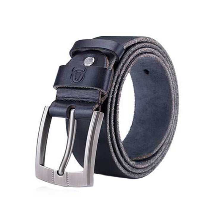 BULL CAPTAIN 01 Pin Buckle Thickened Cowhide Wear-Resistant Belt, Length:, 110cm (Smooth Brown), 115cm (Smooth Brown), 120cm (Smooth Brown), 125cm (Smooth Brown), 110cm (Burr Brown), 115cm (Burr Brown), 120cm (Burr Brown), 125cm (Burr Brown)