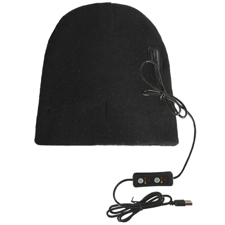 USB Electric Heating Outdoor Windproof And Warm Knitted Hat, 24x24cm