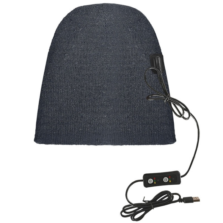 USB Electric Heating Outdoor Windproof And Warm Knitted Hat, 24x24cm