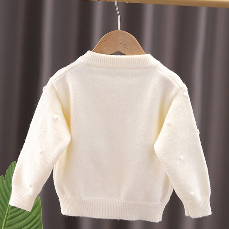 Baby Girls Flower Sweater Cardigan Winter Solid Color Knitted Sweater, 80cm, 90cm, 100cm, 110m, 120cm