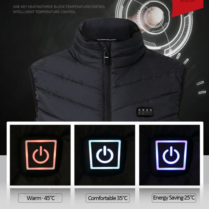 USB Electric Heating Undershirt Intelligent Warm Vest, 17 Area  4 Control Black, 17 Area  4 Control Blue, 13  Area Double Control Black