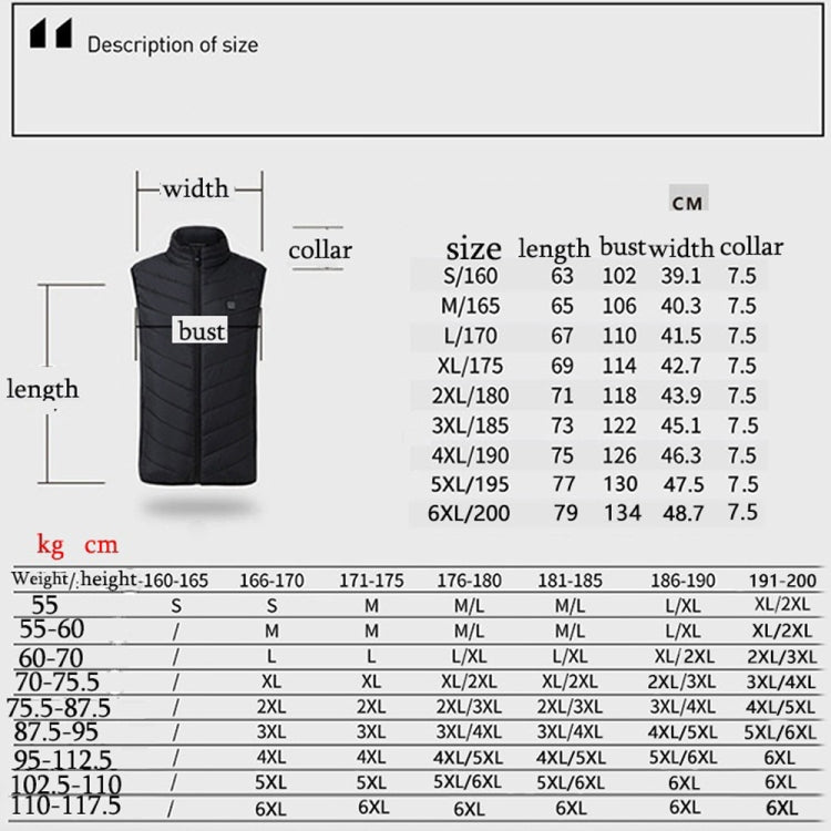 USB Electric Heating Undershirt Intelligent Warm Vest, 17 Area  4 Control Black, 17 Area  4 Control Blue, 13  Area Double Control Black