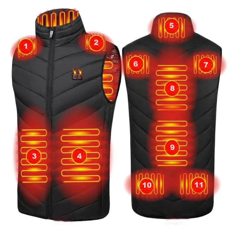 USB Electric Heating Undershirt Intelligent Warm Vest, 13  Area Double Control  Blue, 11 Area Double Control Black, 11 Area Double Control Blue