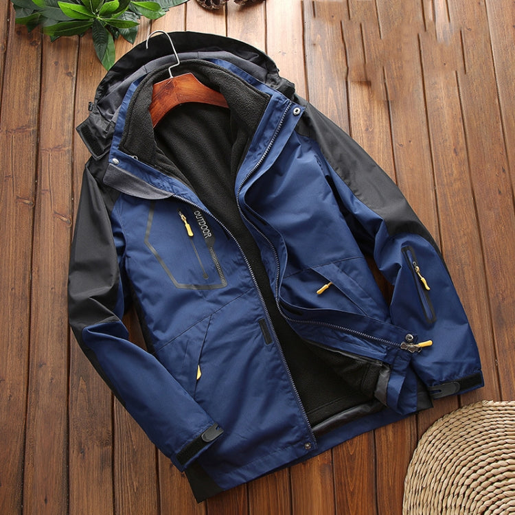 LSM-121 Men Autumn And Winter Jackets Grab Fleece Inner Lining Outdoor Hiking Clothes, L, XL, 2XL, 3XL