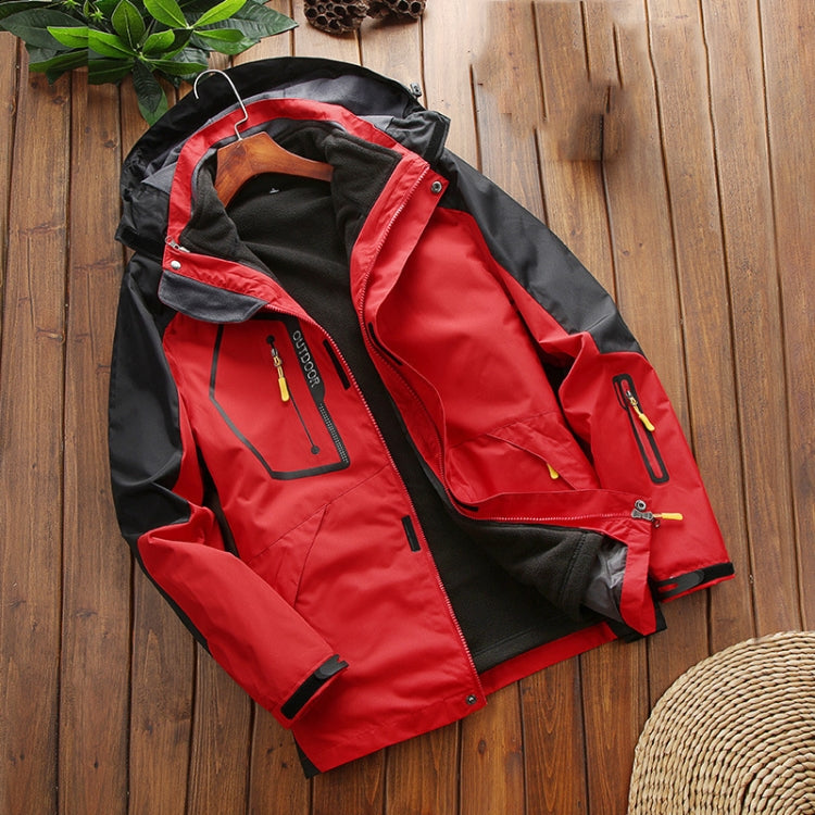 LSM-121 Men Autumn And Winter Jackets Grab Fleece Inner Lining Outdoor Hiking Clothes, L, XL, 2XL, 3XL