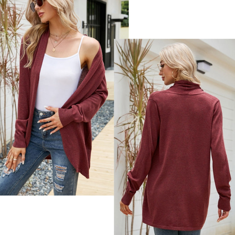 Women Mid-length Sweater Jacket Temperament Loose Knitted Cardigan, S, M, L, XL