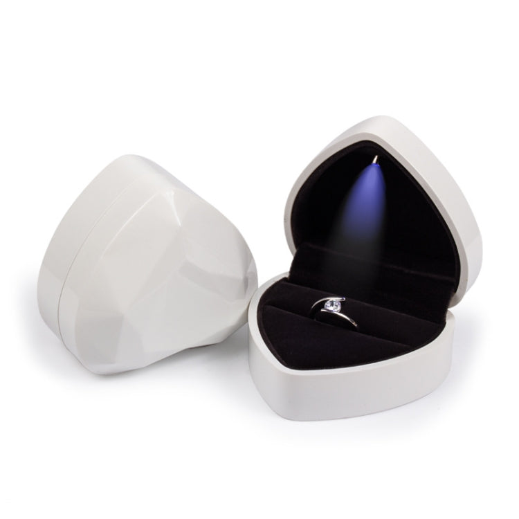 017015-20 Heart-shaped LED Light Ring Necklace Storage Box without Jewelry, Spec:, Ring(Pink), Pendant(White), Pendant(Red), Pendant(Gold), Pendant(Blue), Pendant(Black), Ring(White), Pendant(Pink), Ring(Red), Ring(Gold), Ring(Blue), Ring(Black)