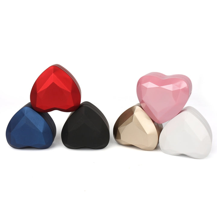 017015-20 Heart-shaped LED Light Ring Necklace Storage Box without Jewelry, Spec:, Ring(Pink), Pendant(White), Pendant(Red), Pendant(Gold), Pendant(Blue), Pendant(Black), Ring(White), Pendant(Pink), Ring(Red), Ring(Gold), Ring(Blue), Ring(Black)