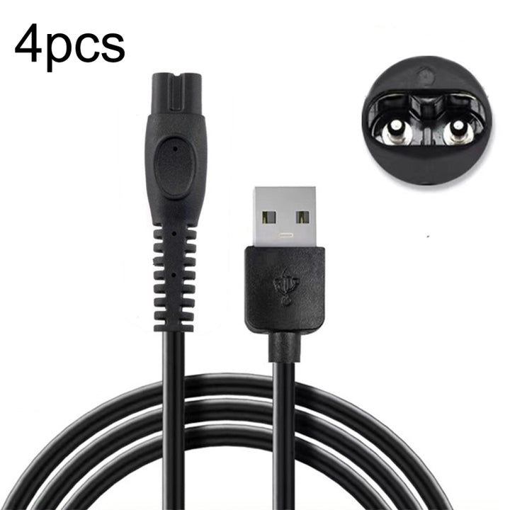 For Philips Electric Shaver PQ888 889 4pcs 5V USB Charging Cable, 4pcs PQ888 USB Plug