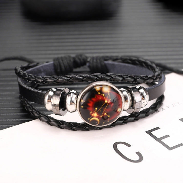 Twelve Constellations Multilayer Beaded Cowhide Bracelet, Style: Virgo Ordinary, Bracelet Sagittarius Ordinary, Bracelet Aries Luminous, Bracelet Aries Ordinary, Bracelet Pisces Luminous, Bracelet Taurus Ordinary, Bracelet Taurus Luminous